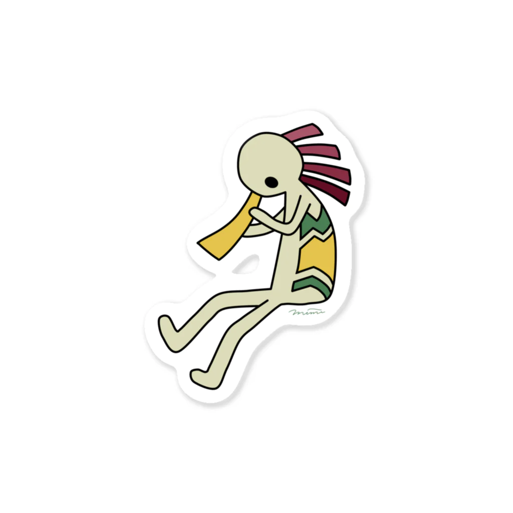 みみはんこ/消しゴムはんこのKokopelli Sticker