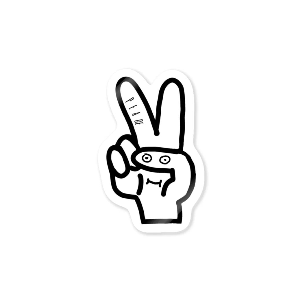 QCHANのPeaceSign君（顔付き） Sticker