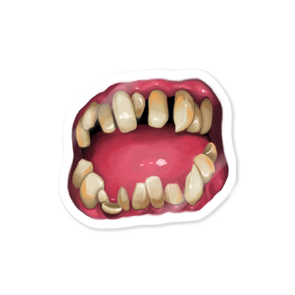 psychodoughnutsのcharming teeth Sticker