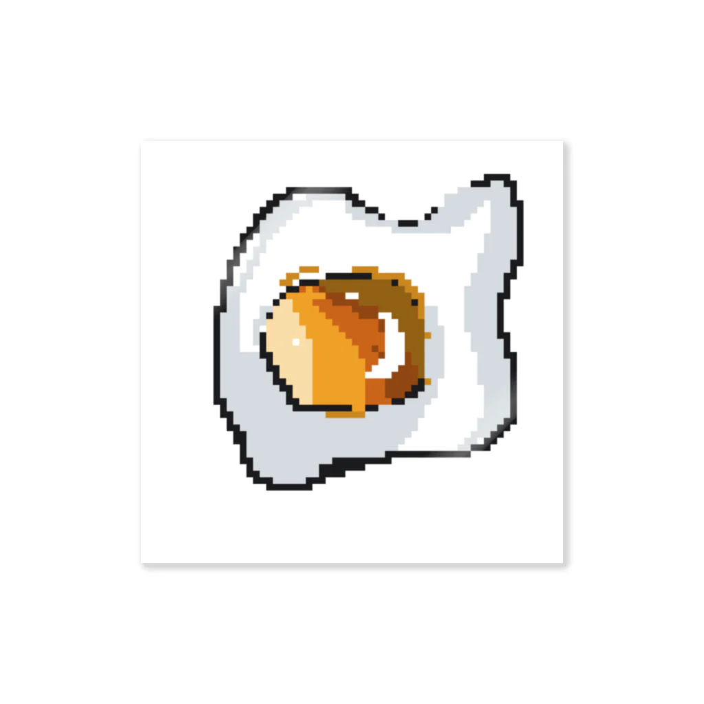 dark CAT lovingのドット絵目玉焼き Sticker