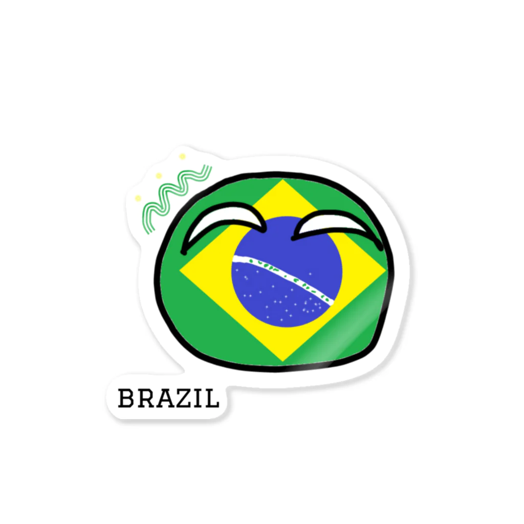 ポーランドボールSHOPのぶらじる（brazil） Sticker