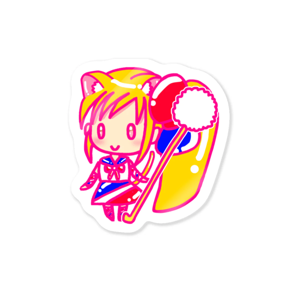 とこみちゃんショップのとこみちゃん猫になりきる Sticker