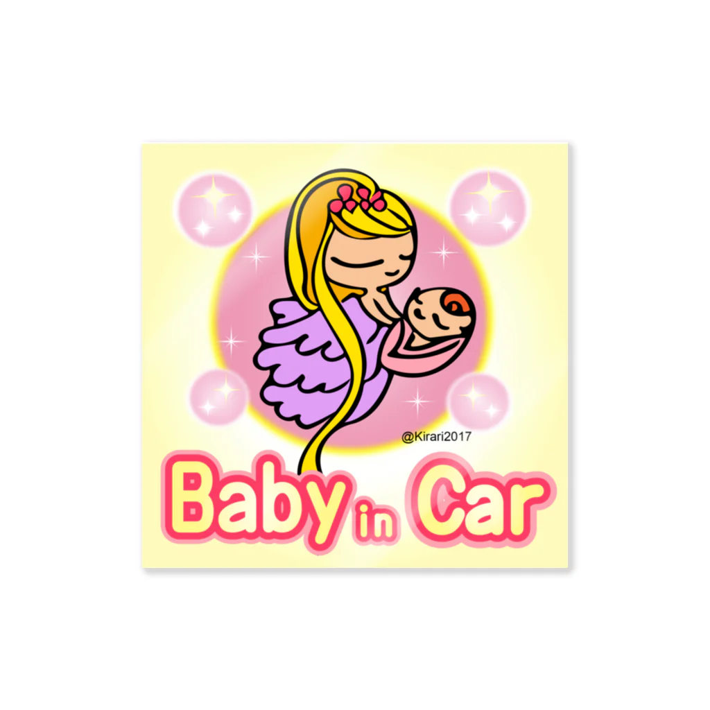 Happyアーティスト綺羅利☆キラリ☆ のBabyincar 天使ちゃん ステッカー