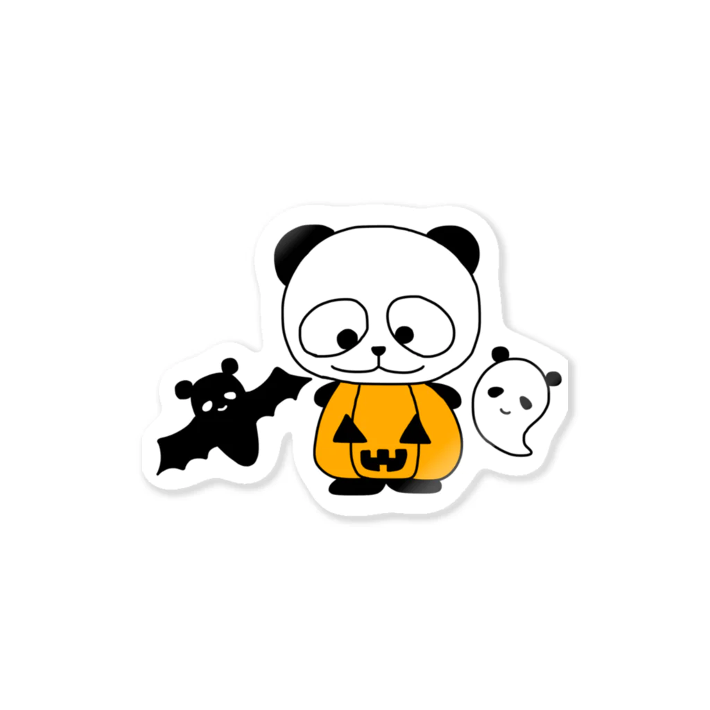 のりぺったんきゅーのお店のハロウィンパンダ Sticker