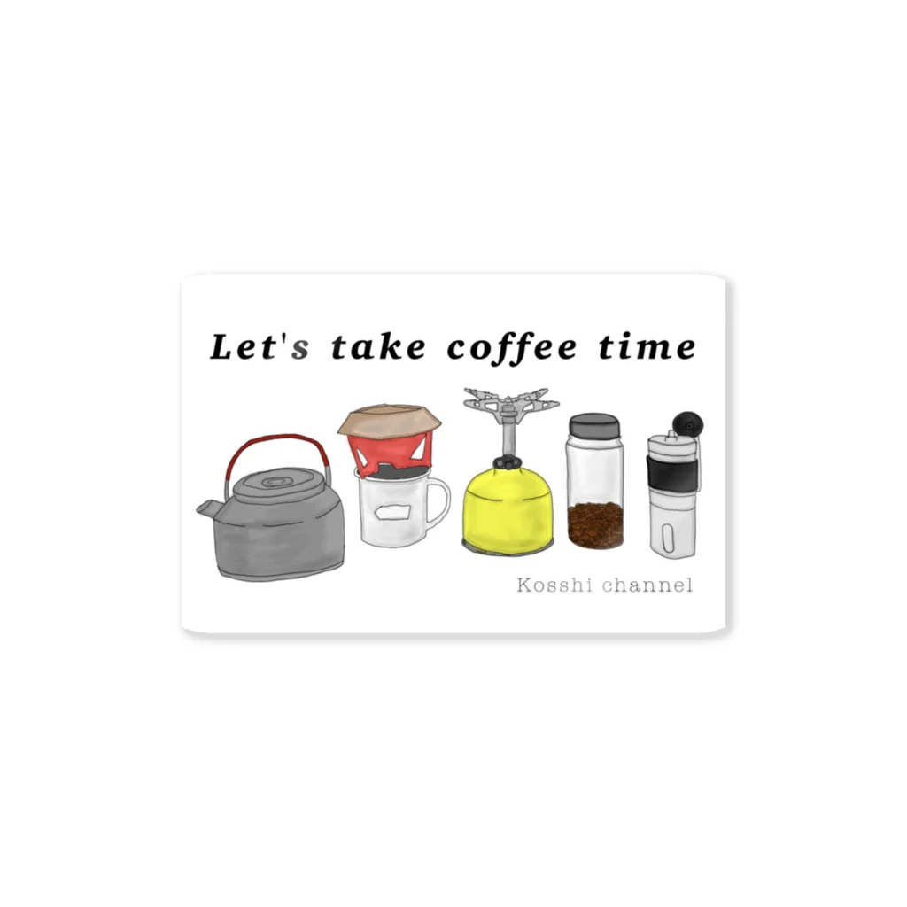 こっしーチャンネルのLet's Take Coffee Time ステッカー