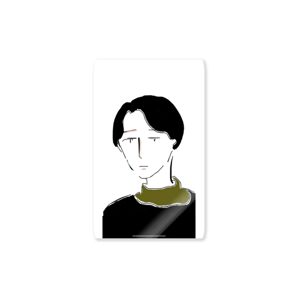 海より大きいの男1 背景なし Sticker