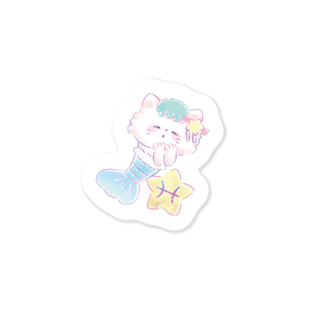 あいこゆめかわのうお座ねこ Sticker