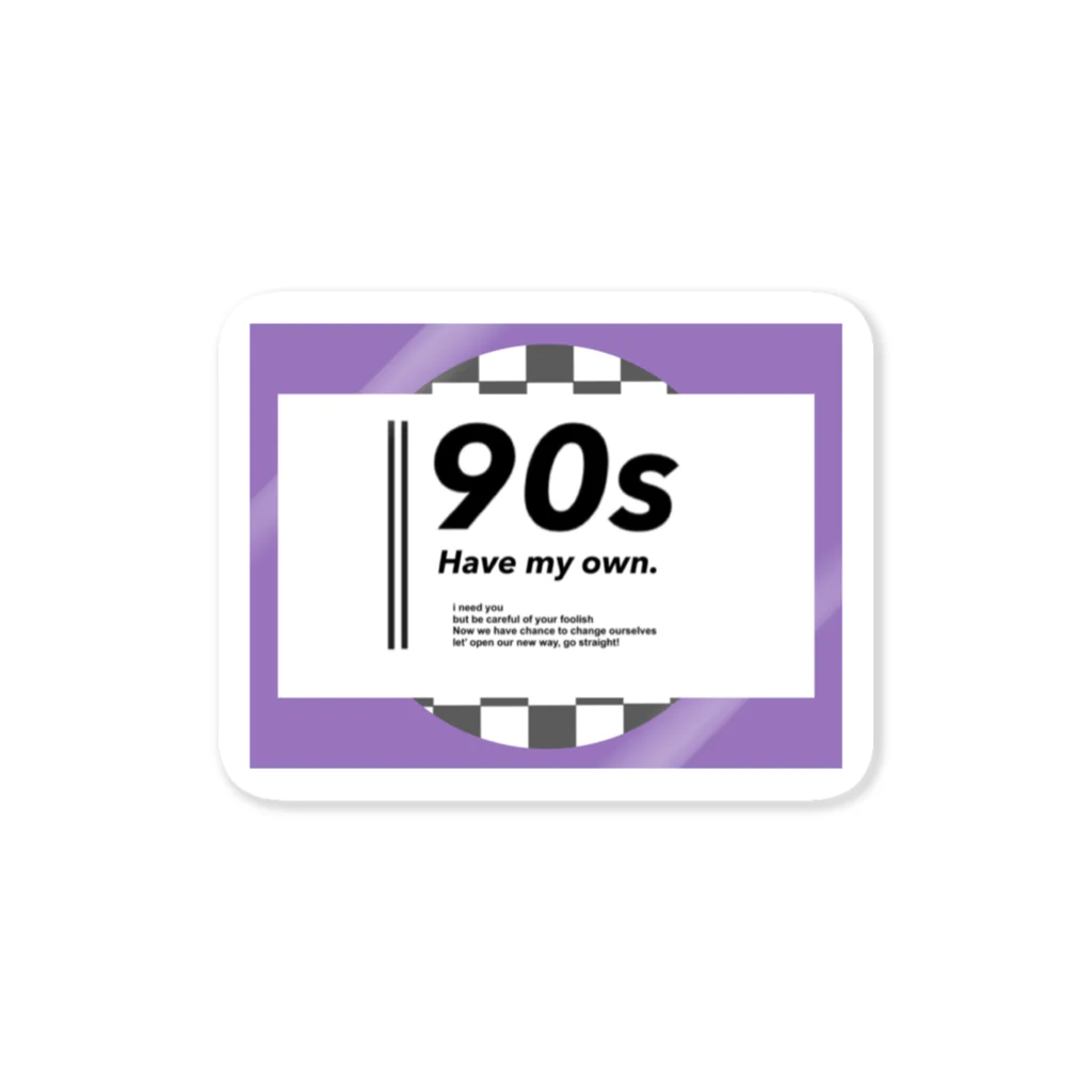 90s shopの90s purpleステッカー Sticker