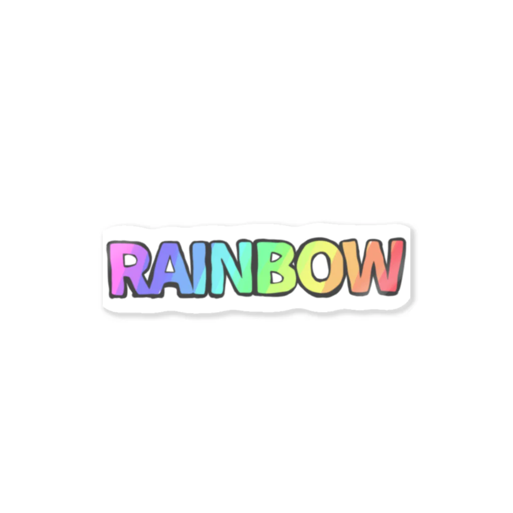 首からズボンのRAINBOW ステッカー