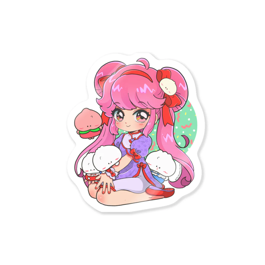 ふくぽぽやのぱおぽぽちゃんとラオちゃん Sticker