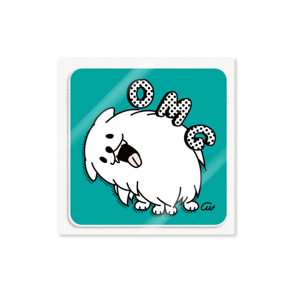 イラスト MONYAAT のOMGなポメラニアンB*st*ak Sticker