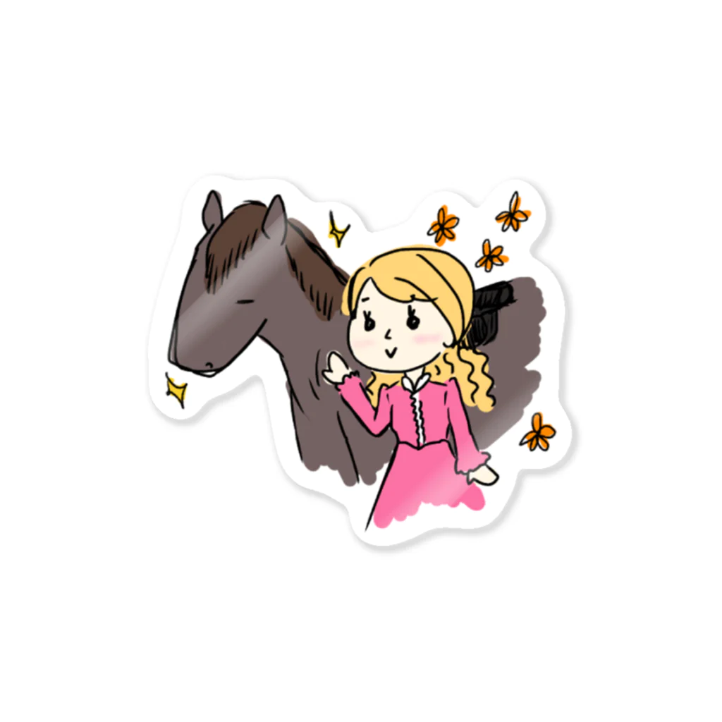 Andiamoの趣味は乗馬ですの Sticker