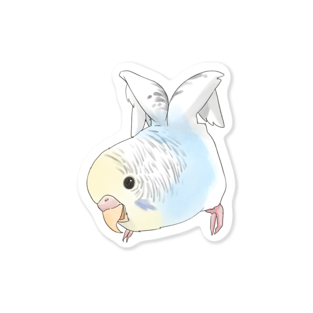 まめるりはことりのご機嫌羽セキセイインコちゃん【まめるりはことり】 Sticker