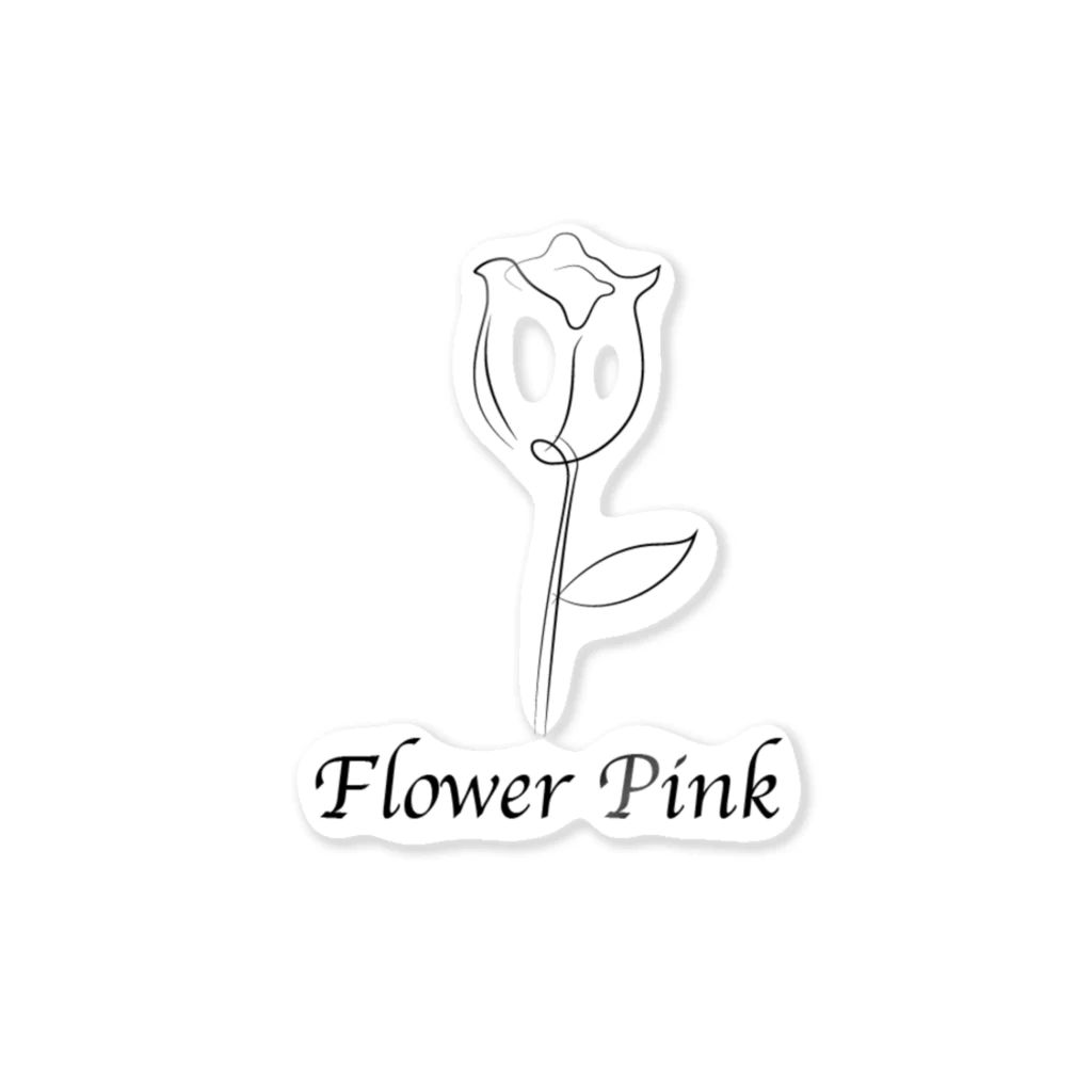 Pink♡のFlower Pink ステッカー