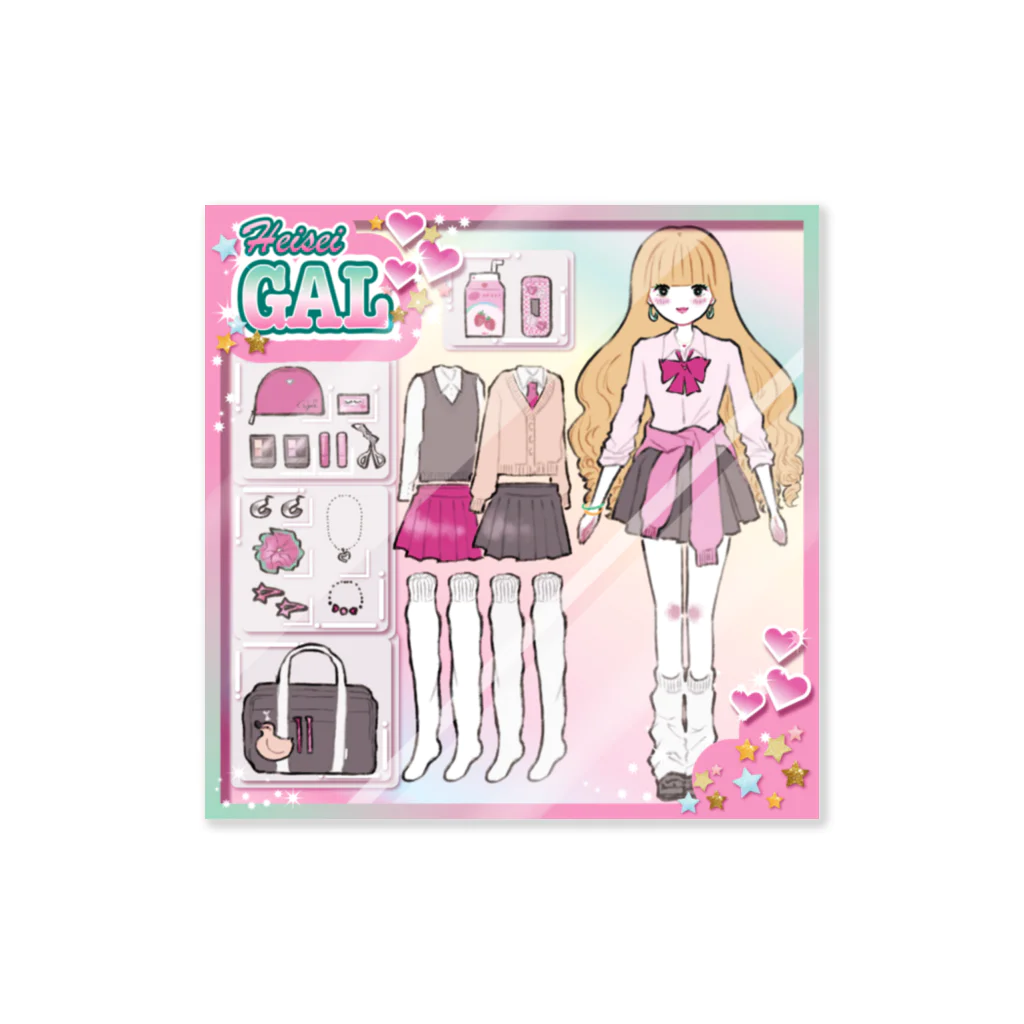 aigamoのHeisei GAL STICKER ステッカー