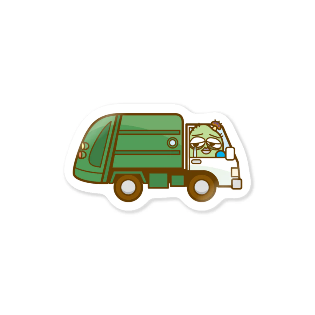 コメビツくんのザンパンくんのゴミ収集車 Sticker