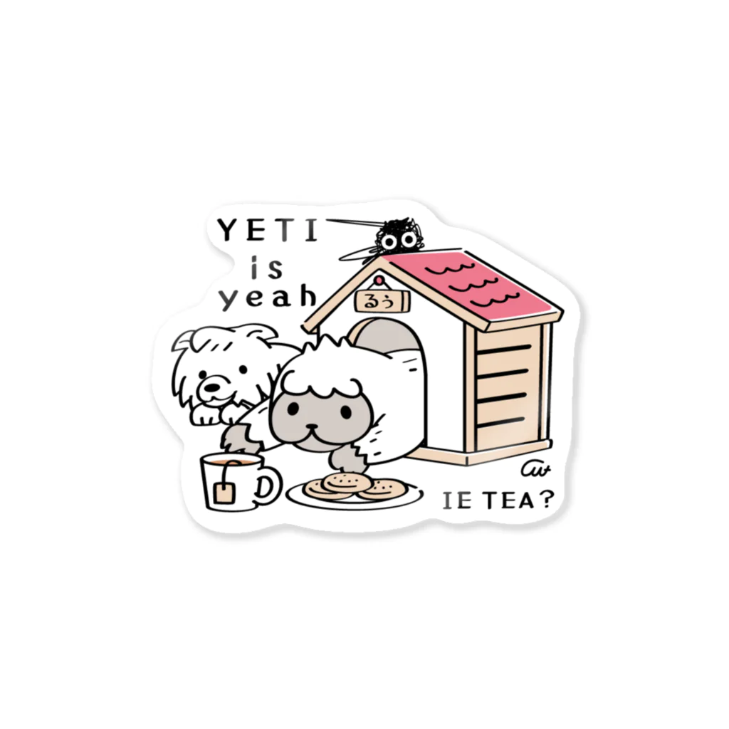 イラスト MONYAAT のYETI is yeahの家でお茶B*st Sticker