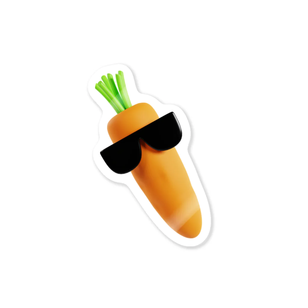 しゃけひめ🐟Shakehime👑3DfriendsのFunky Carrot!physical! Sticker