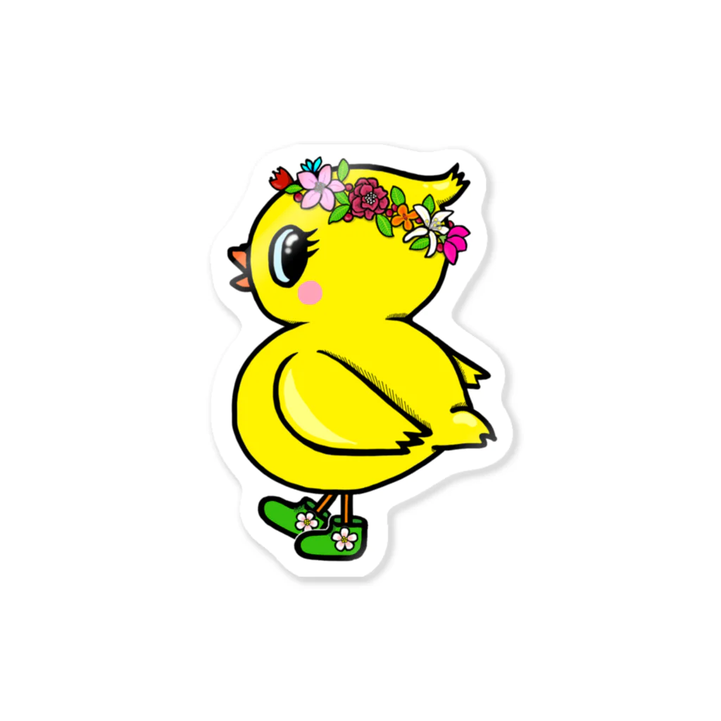 LalaHangeulの花冠ひよ子 Sticker