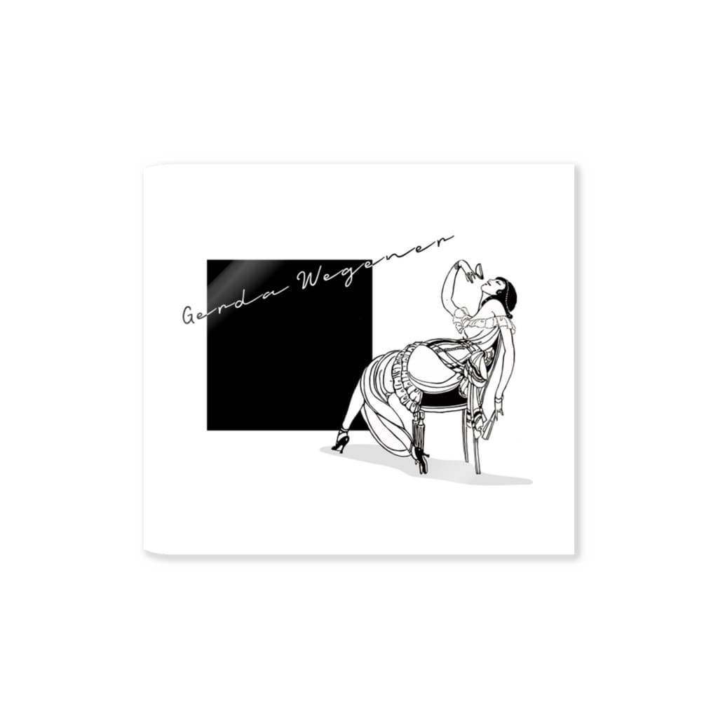Cordelia　SUZURI分室のGERDA "Black square" Sticker