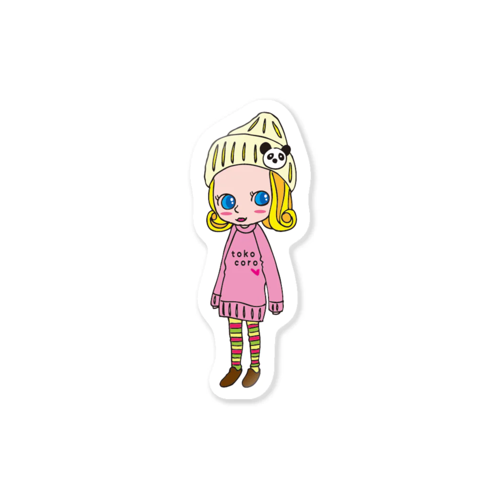 tokocoroのキラキラGirlのステッカー Sticker