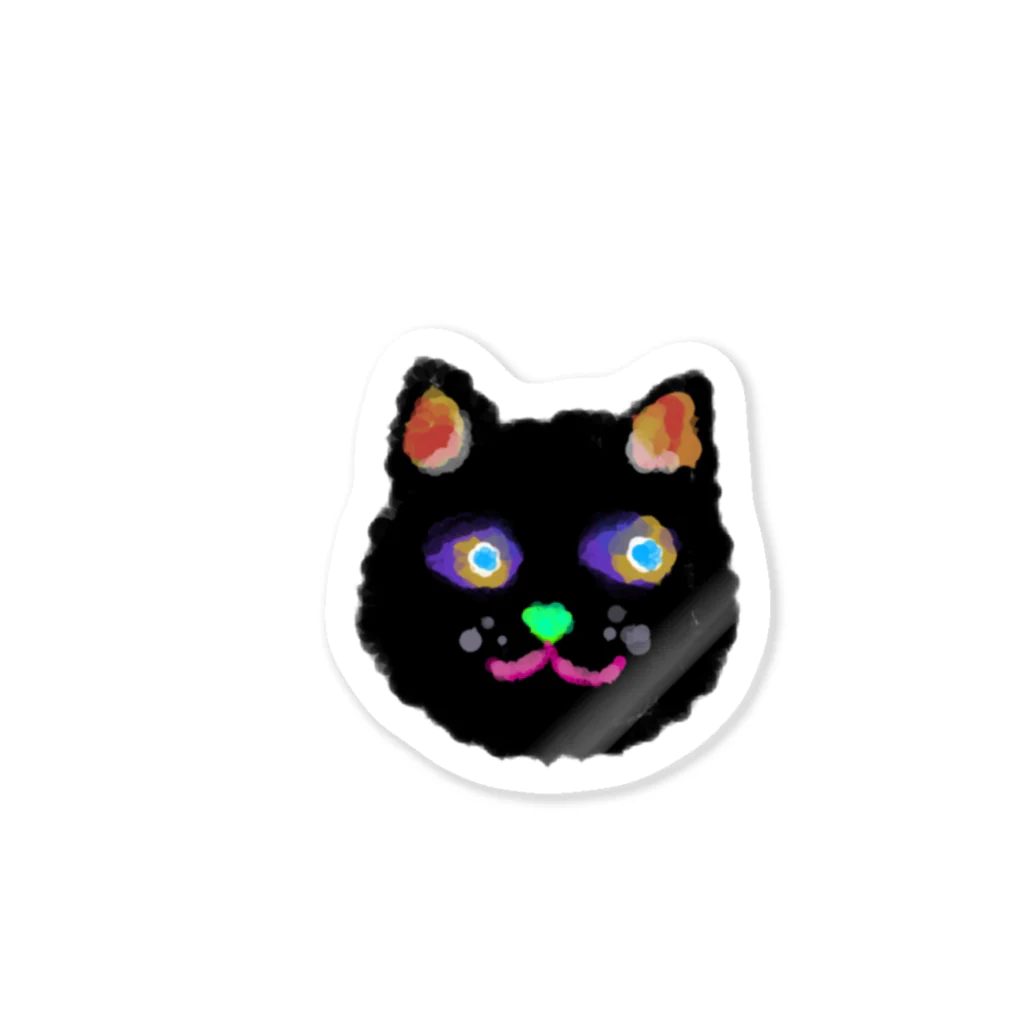 mokulasoの黒猫たまりさん Sticker