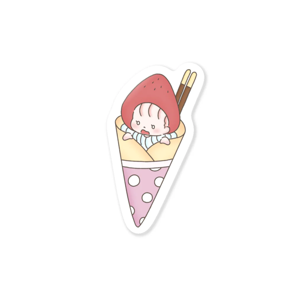 ひぽぽのこ。のクレープちゃん Sticker