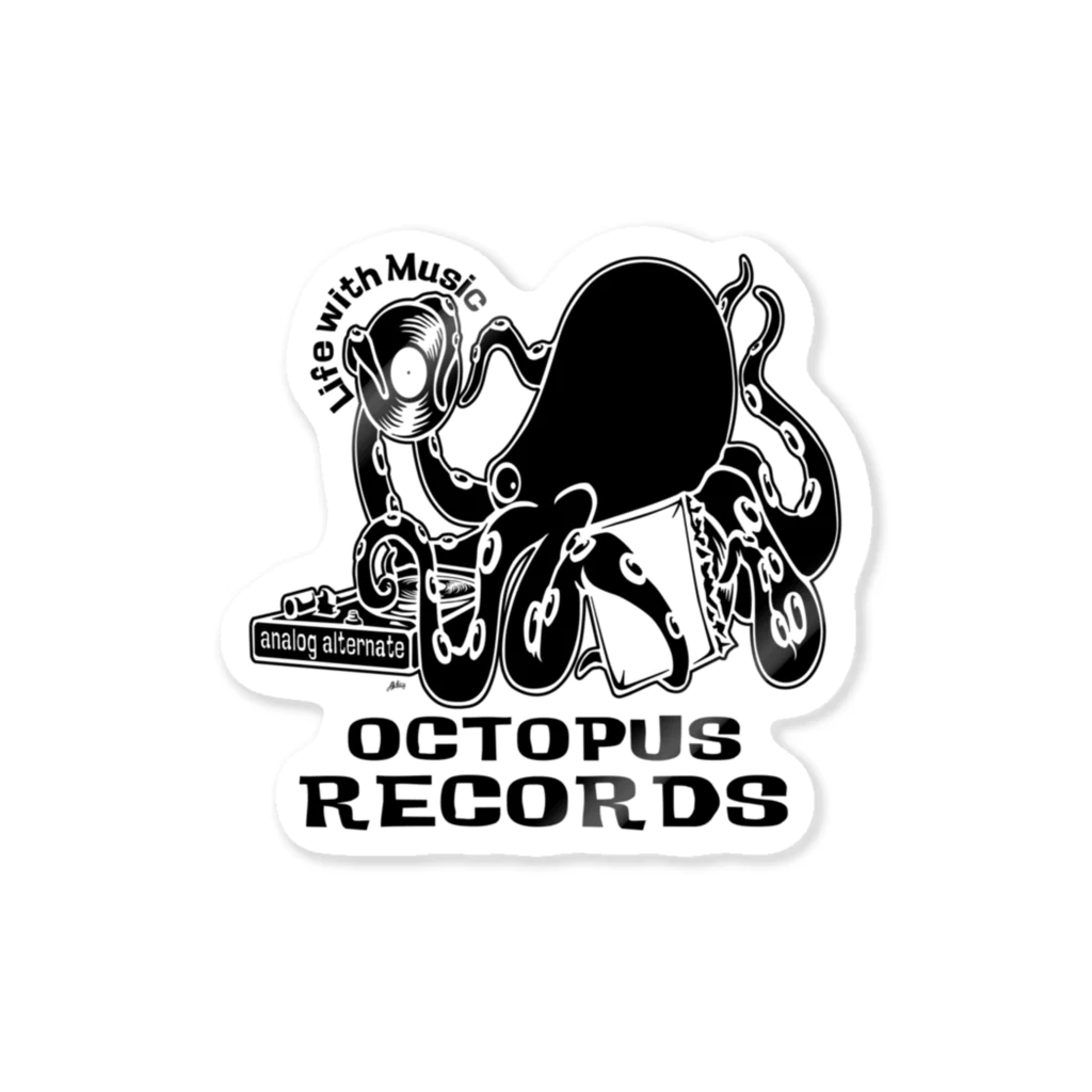 ANALOG ALTERNATE & 13TH DOODLERS EXPLOSION LABのOCTPUS RECORDS ステッカー
