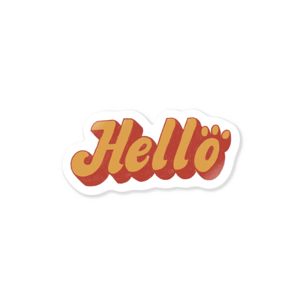 コノデザインのCat says hello Sticker