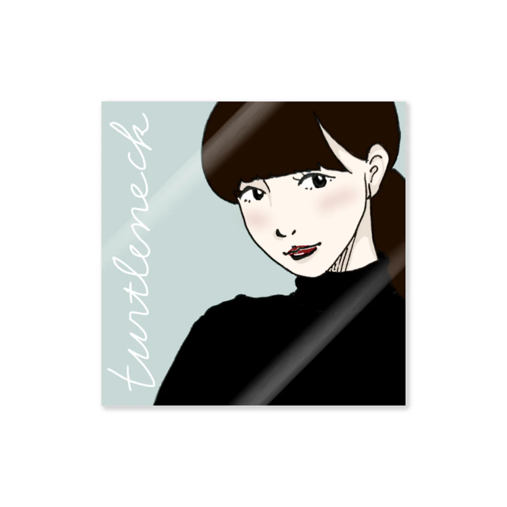 tulip_loveのタートルネック女子 Sticker