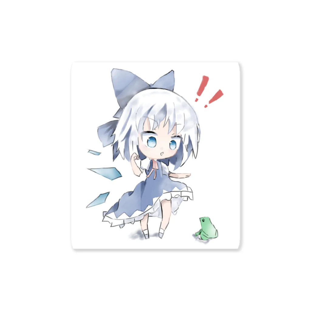 セキエンのおみせの【東方】チルノ&カエル Sticker