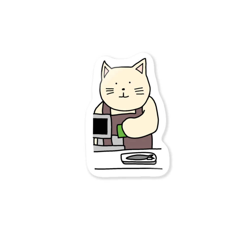 ＋Whimsyのレジねこ ステッカー