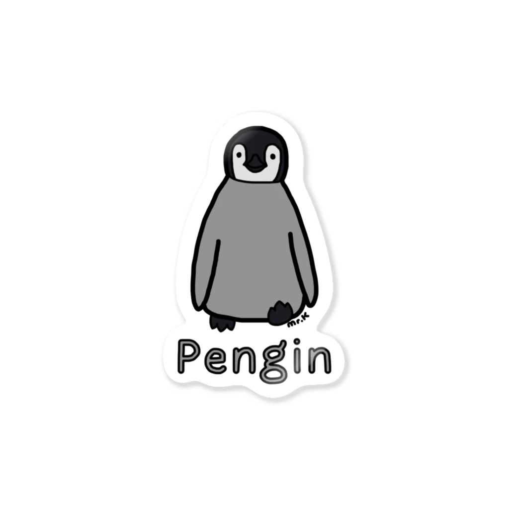 MrKShirtsのPengin (ペンギン) 色デザイン Sticker