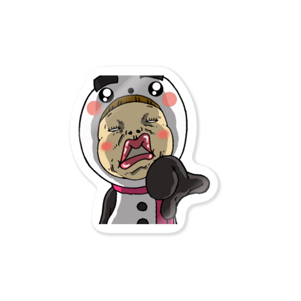 Siderunの館 B2の蔑んだ目のさげみちゃん『ブーイング』 Sticker