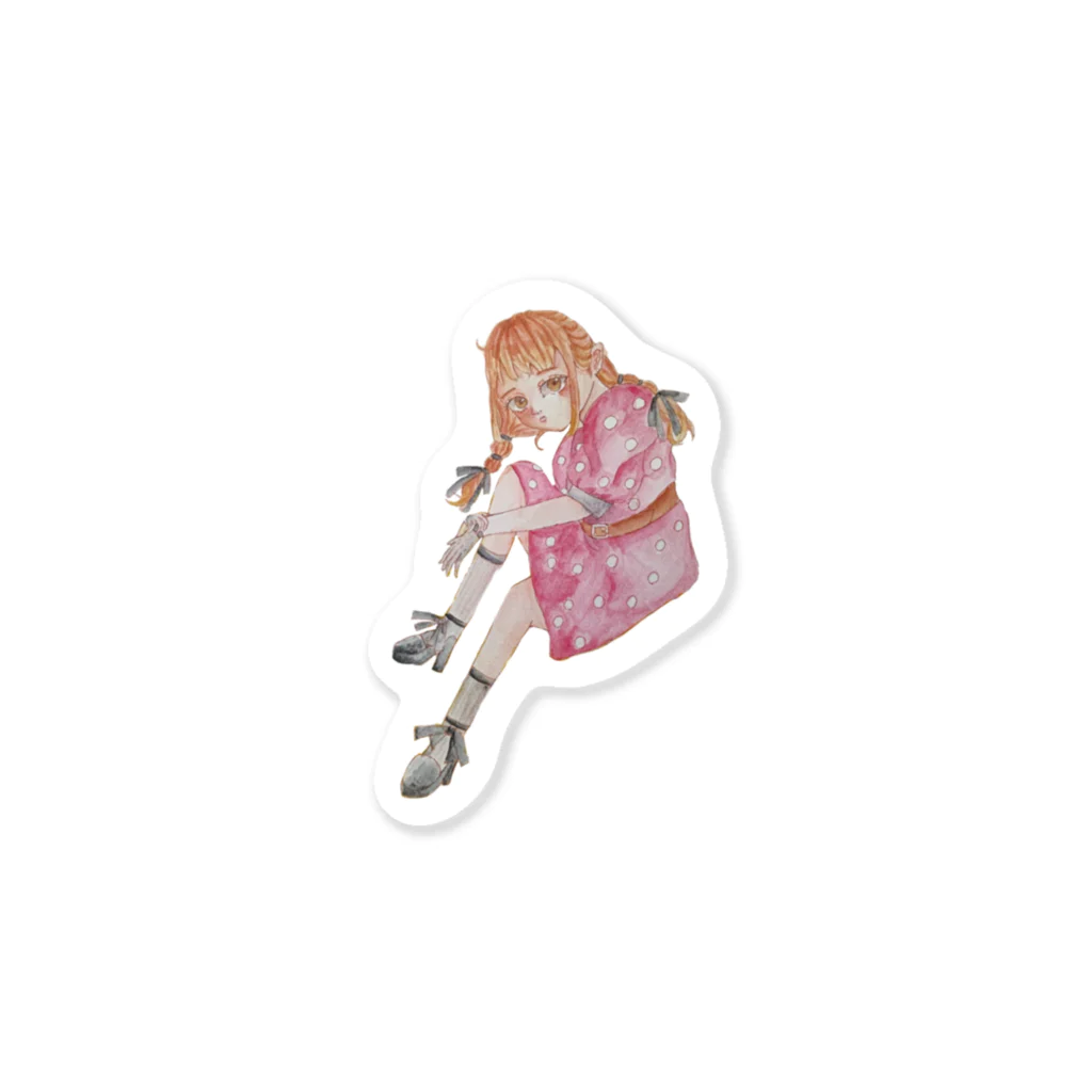 森のkoのドットがーる Sticker