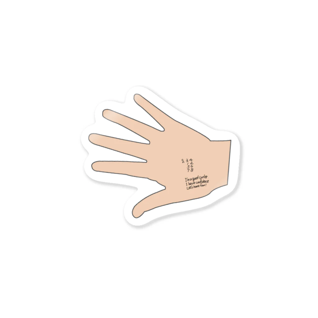 KURASANCHの右手の甲のメッセージ(くらさんち) Sticker