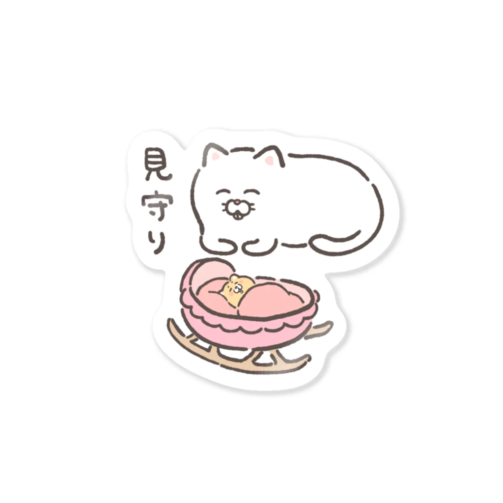 モフ缶の見守りネコちゃん Sticker