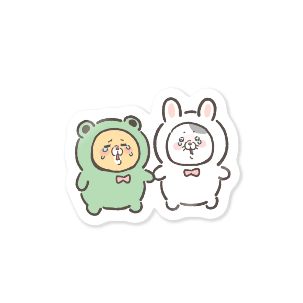 モフ缶の迷子のふたり Sticker