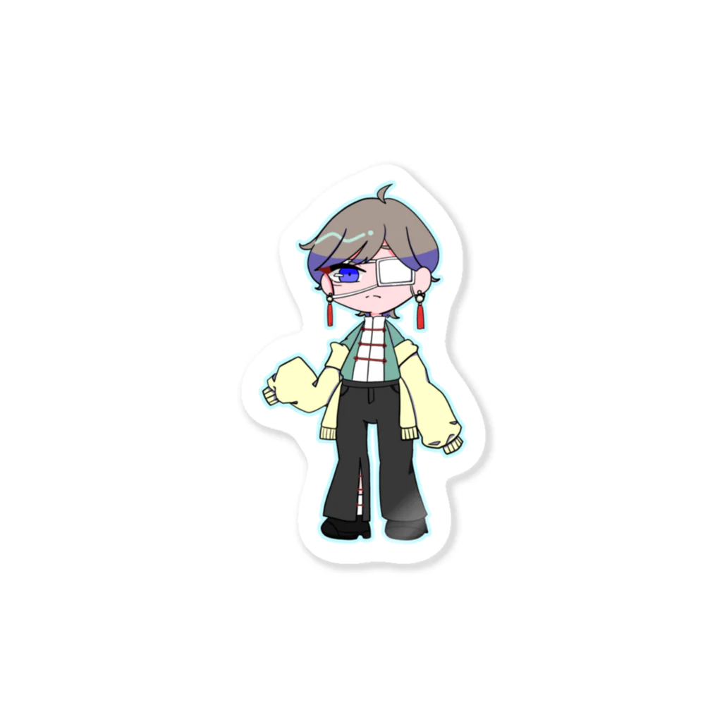 わにょーんのチャイナ服の男の子 Sticker