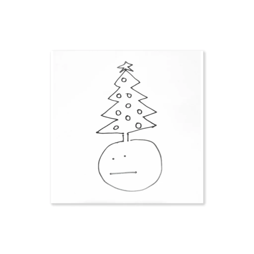 RICHARD_HANEGIのChristmas tree man  ステッカー