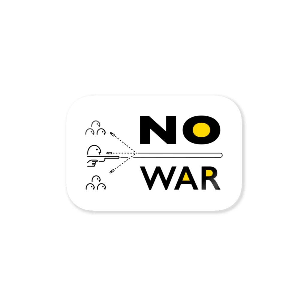 M__KのNO WAR ステッカー