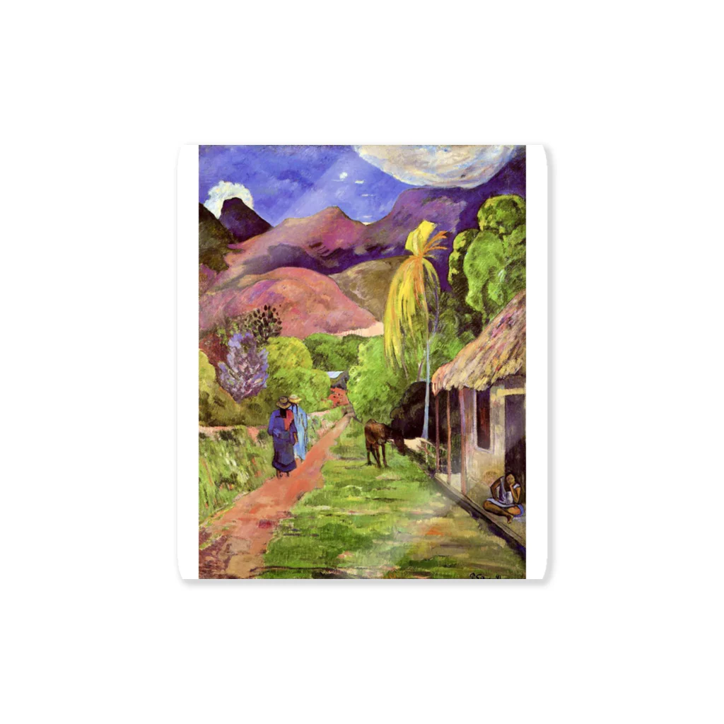 世界の絵画アートグッズのポール・ゴーギャン《タヒチの道》 Sticker