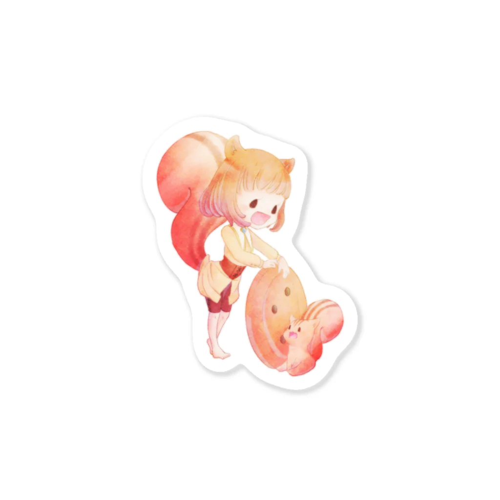 a✿la　ショップのりすさんのボタン Sticker