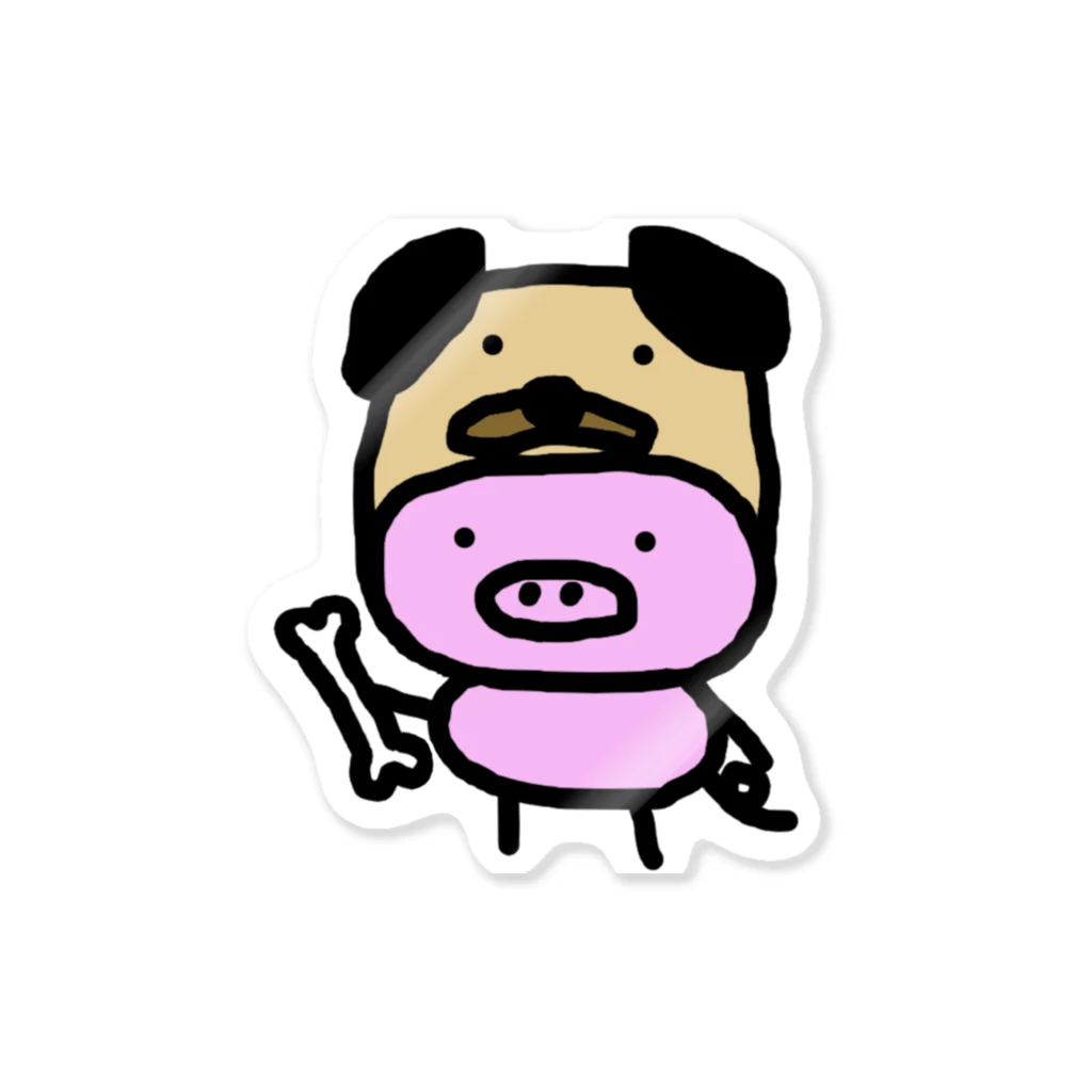 yukuyaの犬型ベイクン Sticker
