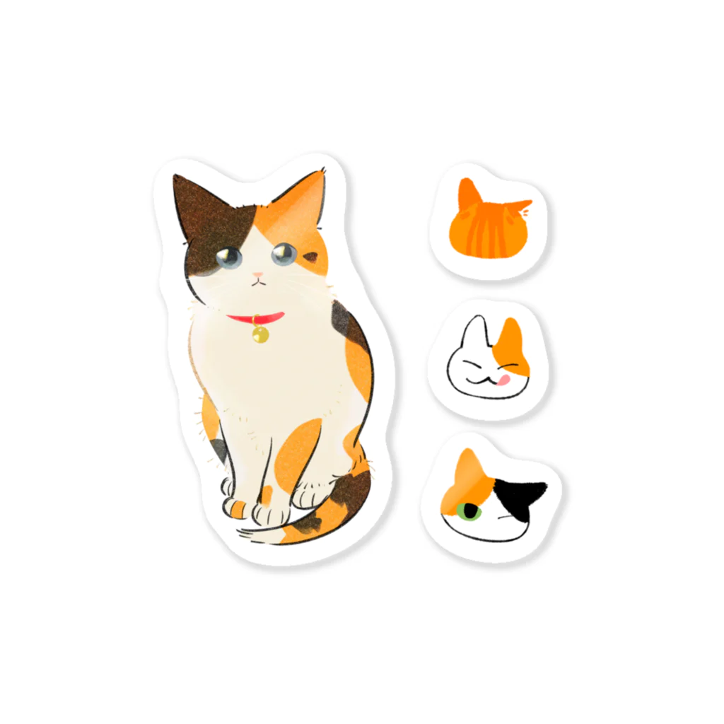 ふじひとの三毛猫たち Sticker