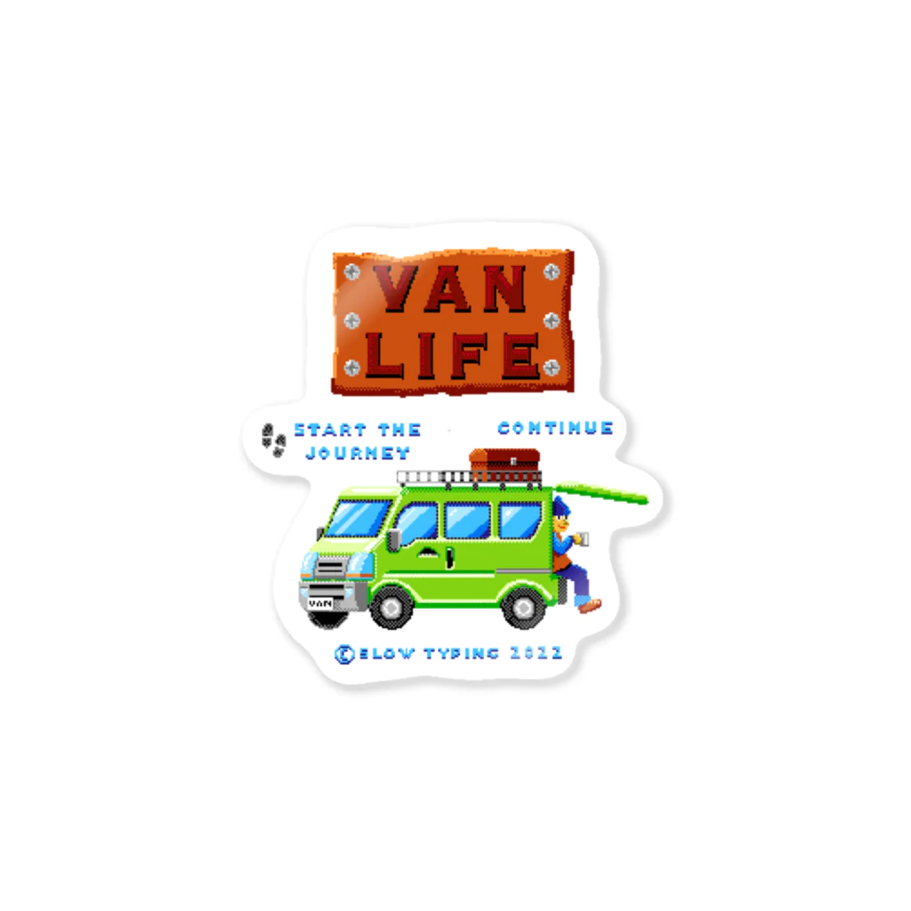 スロータイプ書店 Slowtype BooksのVAN LIFE バンライフ 257 Sticker