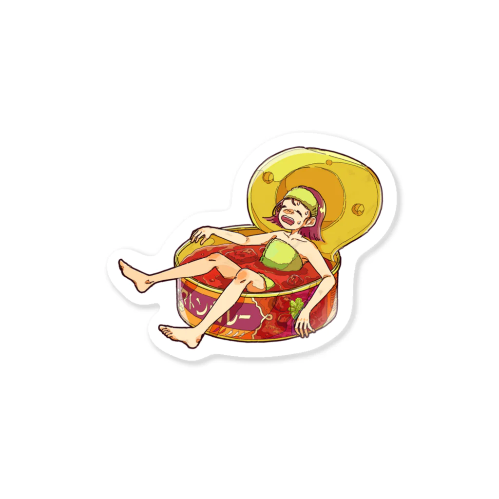 GRRY @suzuriのカレーの缶詰 Sticker