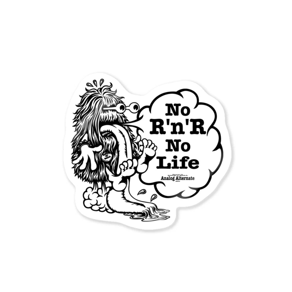 ANALOG ALTERNATE & 13TH DOODLERS EXPLOSION LABのNO R&R NO LIFE Sticker