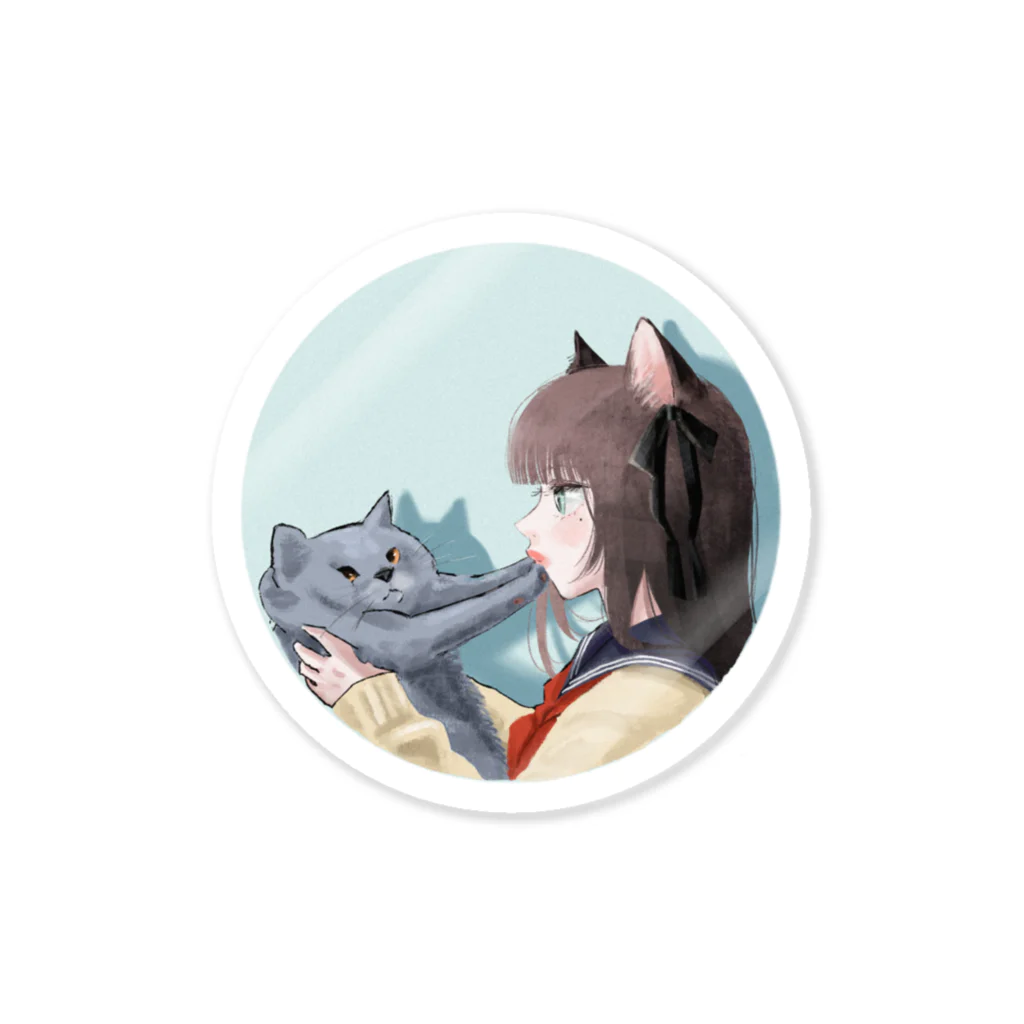 たろうのほっぺの猫娘ちゃん Sticker