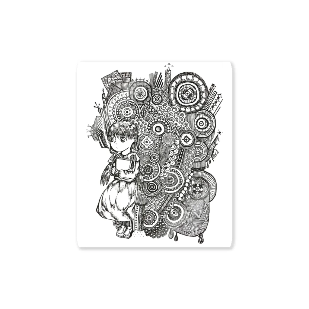 りんご猫のdrawing少女 Sticker